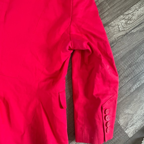 Red express button down blazer, size 10 - Picture 11 of 15